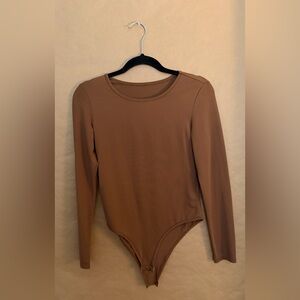 SHEIN Brown Long Sleeve Bodysuit